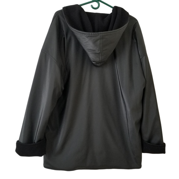 David brooks men's Black coat hooded, Inside Fleece - Size M - Picture 3 of 6